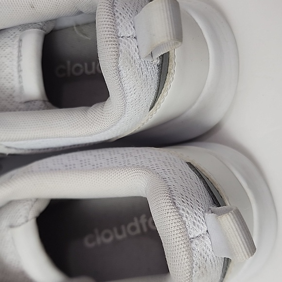 Adidas Women's White Classic Cloudfoam Lace Up Running Comfy Sneakers, sz 7.5 - Picture 11 of 13